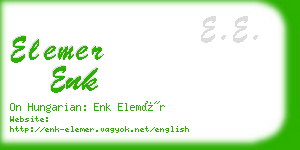 elemer enk business card